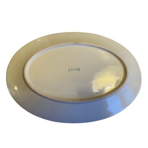 Savoir Vivre Portofino Blue Gravy Boat with Plate Vintage 3.5" JAPAN handpainted - Picture 6 of 6